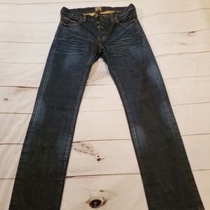 PRPS Dark Wash Button Fly Jeans